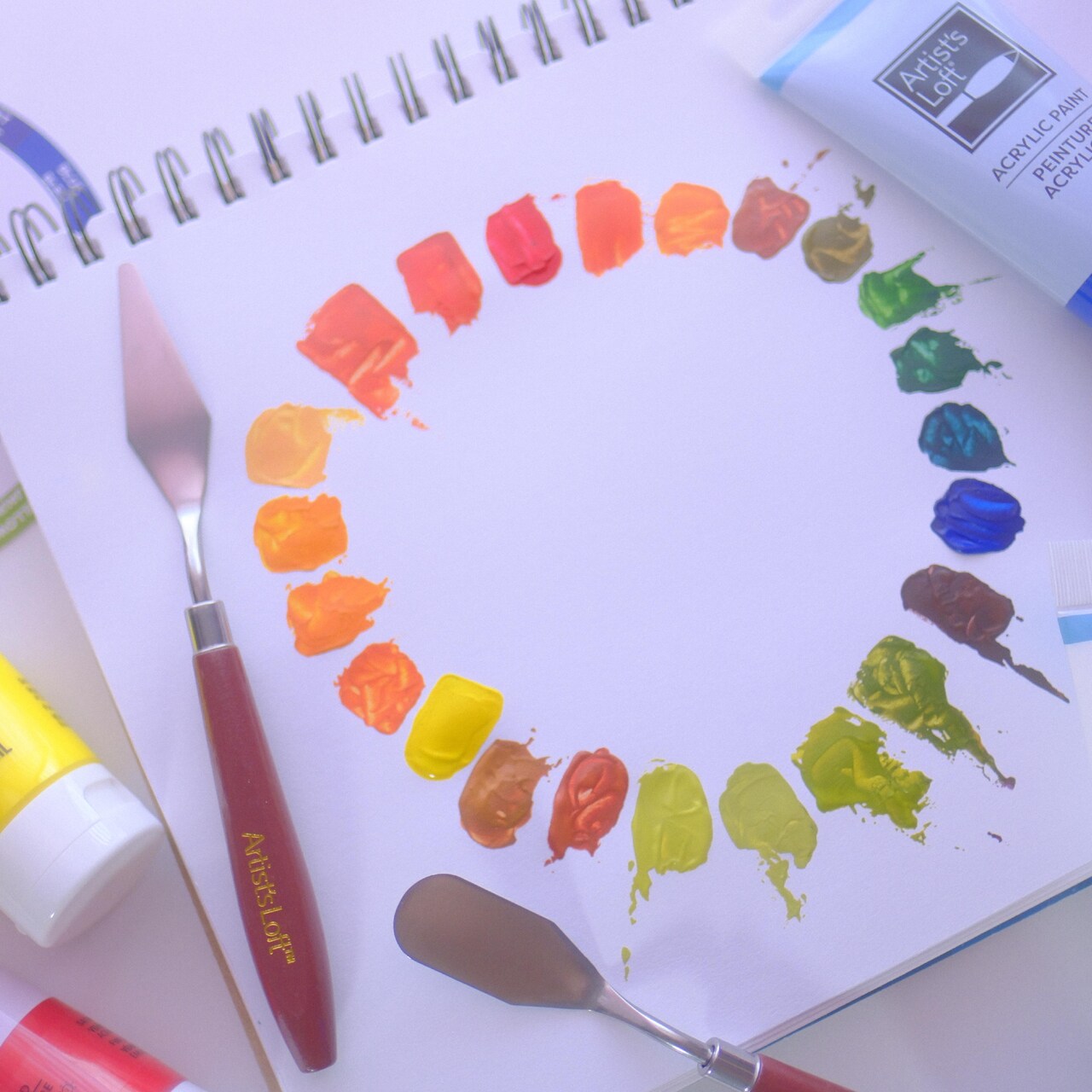 Art in August | Color Mixing Practice in Acrylics